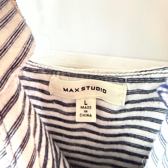 Max Studio Striped Ruffle Maxi Dress - Picture 3 of 4